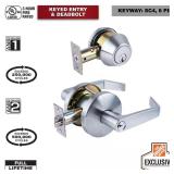 ANSI Grade 2 Lever & Deadbolt, Satin Chrome
