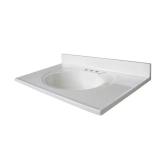 Newport 37 in Cultured Marble Vanity Top with Sin