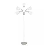 67 in. 5-Light Brushed Nickel Lamp