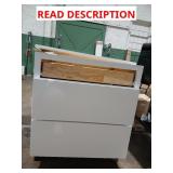 White 3 drawer cabinet 30"x34.5"x24"