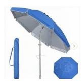 7 ft. Metal Tilt Beach Umbrella with Sand Anchor