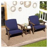 (1) 22 in. x 21 in. Adirondack Chair Cushion Navy