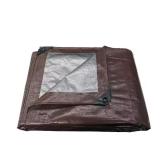 8 ft. x 10 ft. Brown/Silver Heavy-Duty Tarp