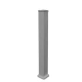 37.99 in. x 3.78 in. Gray Vinyl Railing Post