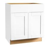 Shaker Sink Base, Satin White, 30x24x34.5"