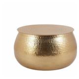 Calluna 30" Gold Round Coffee Table