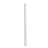 2x2x5ft White Fence Post with Flange
