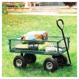 Steel Garden Cart w/ Removable Sides 3 cu ft