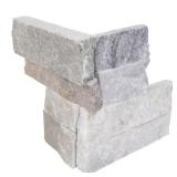 Alaska Gray Ledger Corner Marble Tile 6" x 6"