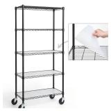 Black 5-Tier Welded Steel Shelving 30x60x14