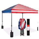 12 ft. x 12 ft. American Flag Pop Up Canopy