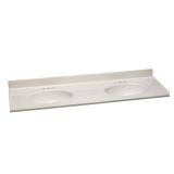 61 in. W Marble Vanity Top, Double Sink