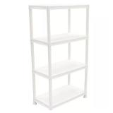 4-Tier Plastic Garage Shelving Unit, Gray