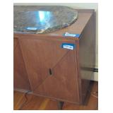 Vintage Wooden Cabinet marble top not included.
