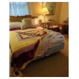 Queen Sized Bed with Ratan Rug