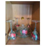 Hand Painted Glass Set