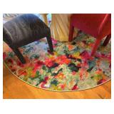 Watercolor Floral Patterned Rug