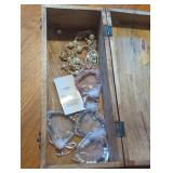 Jewelry box with costume jewelry.