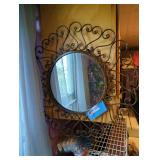 Metal Hanging Mirror