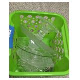 Collection of Clear Glass Decorative Plates and
