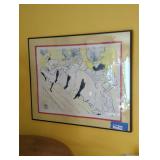 Framed Vintage Dance Scene Print
