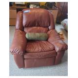 Plush Recliner with Side Magazine Rack