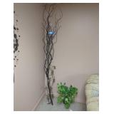 Decorative Plant and Metal Sculpture Lot.