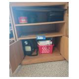 Misc household items shelves lot.