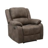 Adair Brown Microfiber Recliner (Manual)