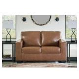 Bolsena 62" Leather 2-Seater Loveseat Brown