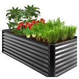 Best Choice 6x3x2ft Metal Garden Bed, Gray