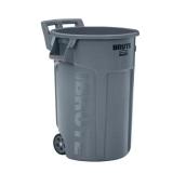 BRUTE 44 Gal Grey Round Vented Trash Can