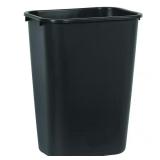 10.38 Gal. Black Rectangular Trash Can