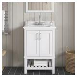 Tupelo 24 in. Single Sink White Bath Vanity
