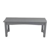 44.5 in. 2-Person Gray Adirondack HDPE Bench