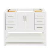 Magnolia 42 in Bath Vanity Cabinet White