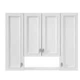 36 in. White Medicine Cabinet, Open Shelf