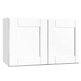 Shaker 30 in. Wall Bridge Cabinet Satin White