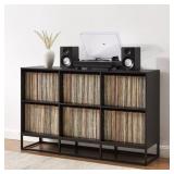 Crosley Enzo 6-Cube Record Stand, Black
