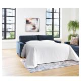 Aviemore 85 in Blue Polyester Queen Sofa Bed