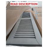 15"x60" grey real wood shutters