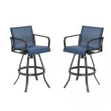 Cast Aluminum Bar Stool Navy Blue (2-Pack)