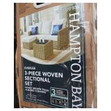 Hampton Bay 3pc Woven sectional set