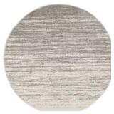 Adirondack Light Gray/Gray Area Rug 6 ft Round