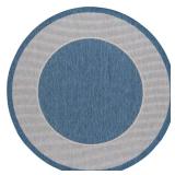 Beach House Blue/Ivory 7 ft. x 7 ft. Rug