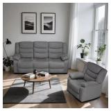 Fabric 2-Piece Recliner Living Room Set