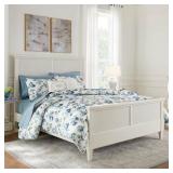 (Box 2-2) Marsden Ivory Cane Queen Bed (65x54)