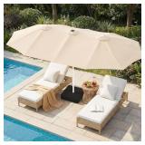 15 ft Patio Umbrella with LED Lights
