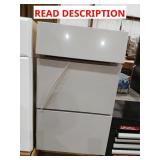 18"x35" Light grey 3 drawer kitchen cabinet