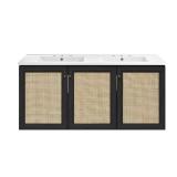 Classe 48 in. Wall-Mounted Vanity Black Oak, NO V